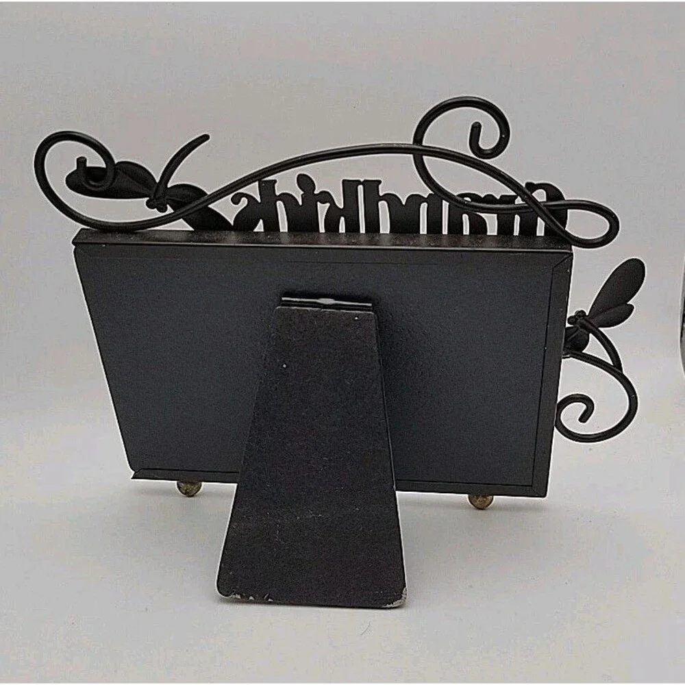 Grandkids Dragonfly Metal Picture Frame Easel Style 4x6